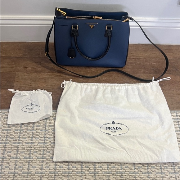 Prada Dark Blue Leather Satchel - Picture 11 of 11